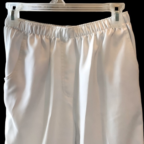 ALIA Pants White Elastic High Waist Comfortable Size 8 - Picture 3 of 8